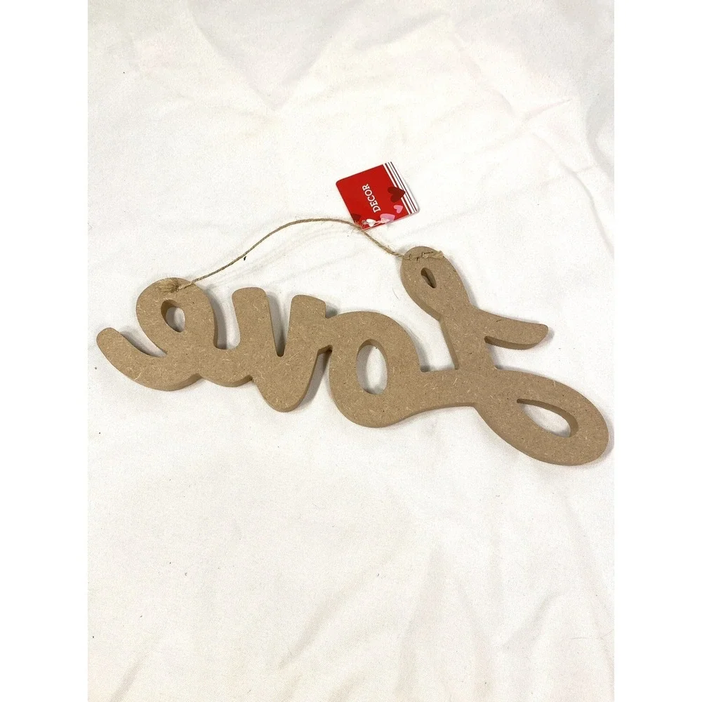 wood craft word sign LOVE home‎ hanging decor